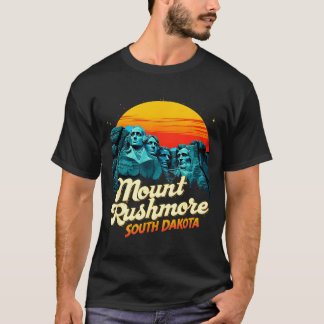 Retro Mount Rushmore South Dakota State Badlands T-Shirt