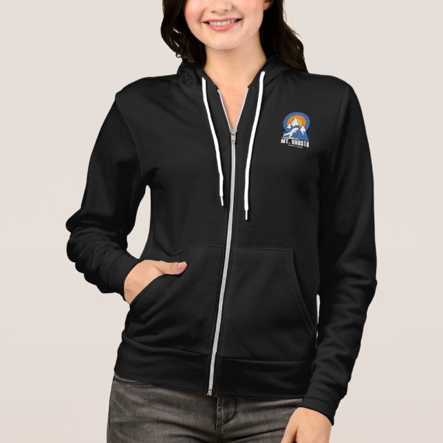 Retro Mount Shasta Ski Adventure Hoodie (Front)