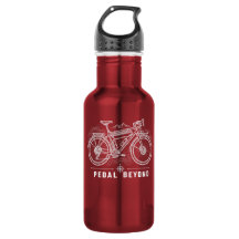 Retro Mountain Bike Adventure Water Bottle