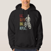 Retro Mountain Biking Bicycle Cycling Eat Sleep Bi