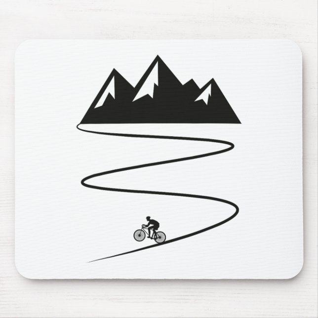 Retro Mountain Biking Retro Biker Graphic Men Wome Mouse Pad (Front)