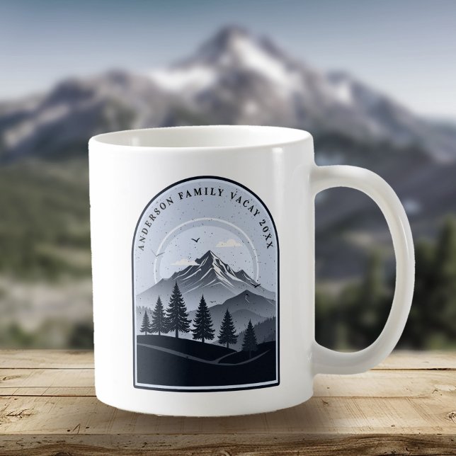 Retro Mountain Family Vacation Blue ID1136 Coffee Mug (Creator Uploaded)