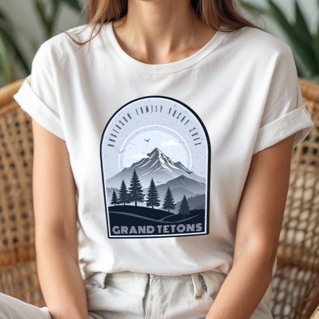Retro Mountain Family Vacation Blue ID1136 Tri-Blend Shirt (Creator Uploaded)