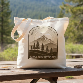 Retro Mountain Family Vacation Brown ID1136 Tote Bag