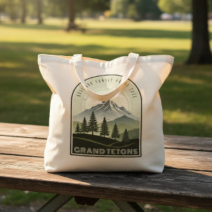 Retro Mountain Family Vacation Green ID1136 Tote Bag