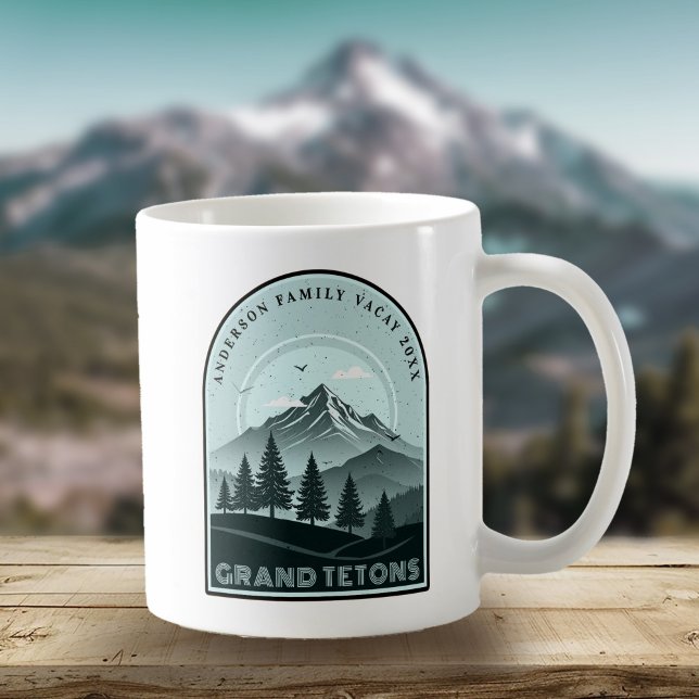 Retro Mountain Family Vacation Teal ID1136 Coffee Mug (Creator Uploaded)