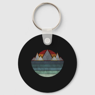 Retro Mountain Outdoors - Hiking, Camping, Rock Cl Key Ring