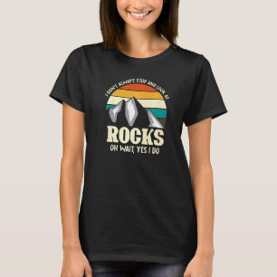 Retro Mountain Rock Collector Paleontology Geology T-Shirt