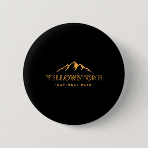 Retro Mountain Yellowstone National Park Hiking So 6 Cm Round Badge
