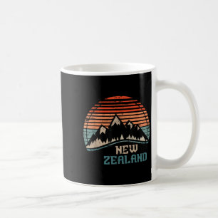 Retro Mountains New Zealand  Coffee Mug
