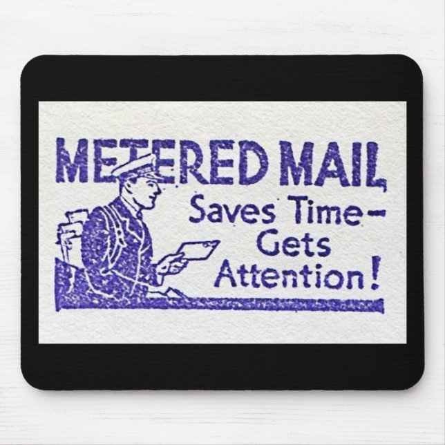 Retro Mousepad Metred Mail Save Time Stamp Old (Front)