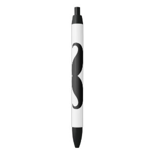 Retro Moustache Black Ink Pen