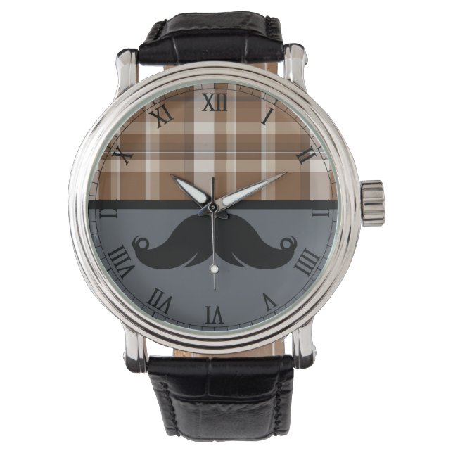 Retro Moustache Moustache Watch (Front)