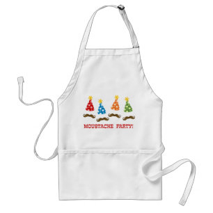 Retro Moustache Party Standard Apron