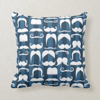 Retro Moustache Pattern Cushion