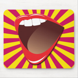 RETRO MOUTH MOUSE PAD