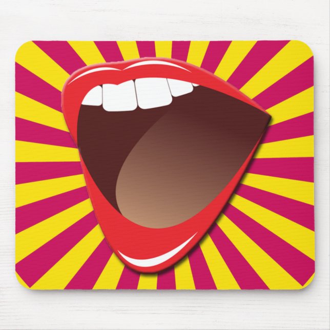 RETRO MOUTH MOUSE PAD (Front)