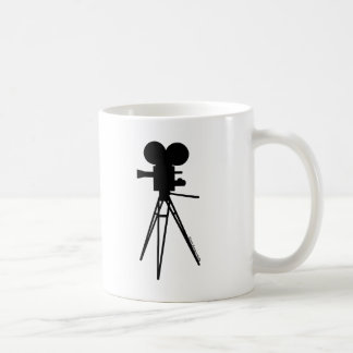 Retro Movie Camera Silhouette Coffee Mug