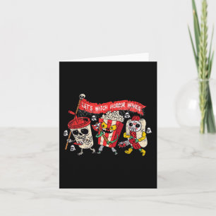 Retro Movie Concessions Let's Watch Horror Movies  Card