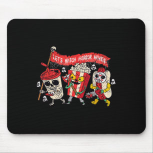 Retro Movie Concessions Let's Watch Horror Movies Mouse Pad