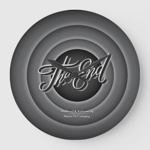 Retro Movie Ending Screen  Wall Clock