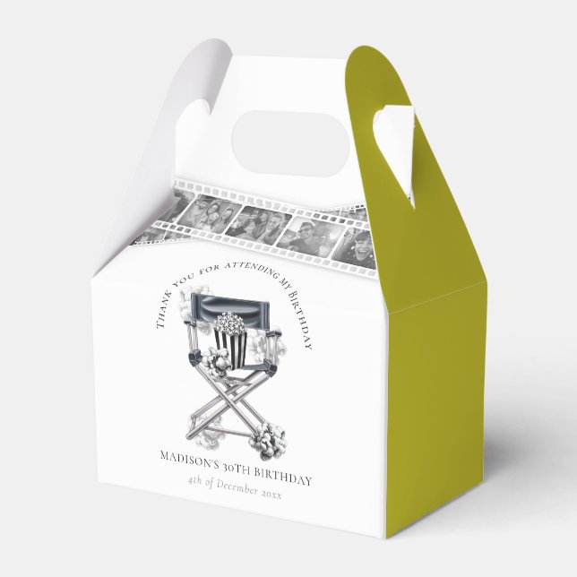 Retro Movie Night Birthday Custom  Favour Box (Front Side)