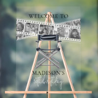 Retro Movie Night Film Strip Custom Photos Welcome