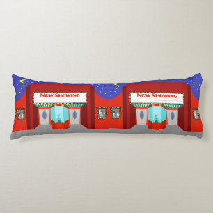 Retro Movie Theatre Body Pillow