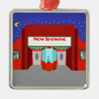 Retro Movie Theatre Christmas Ornament