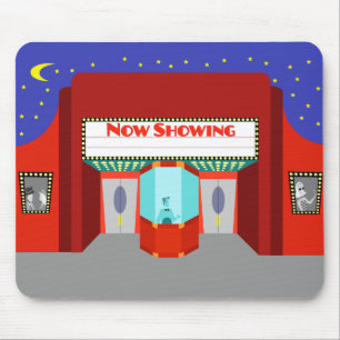 Retro Movie Theatre Mousepad