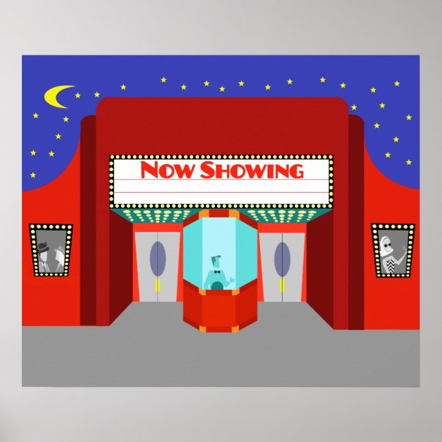 Retro Movie Theatre Poster (Front)