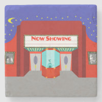 Retro Movie Theatre Stone Coaster