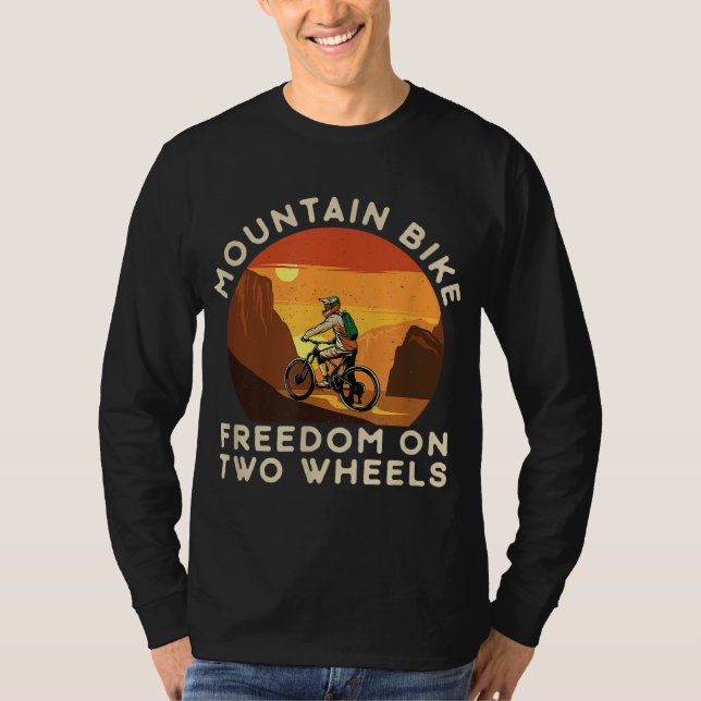 Retro MTB Trail Mountain New Bike Biking Cycling T-Shirt (Front)