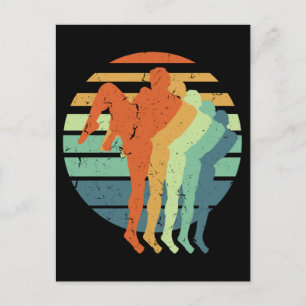 Retro Muay Thai Boxing Sports Kickboxing Boxer Fan Postcard