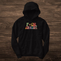 Retro Multicolor Floral F*ck Cancer Bold Quote