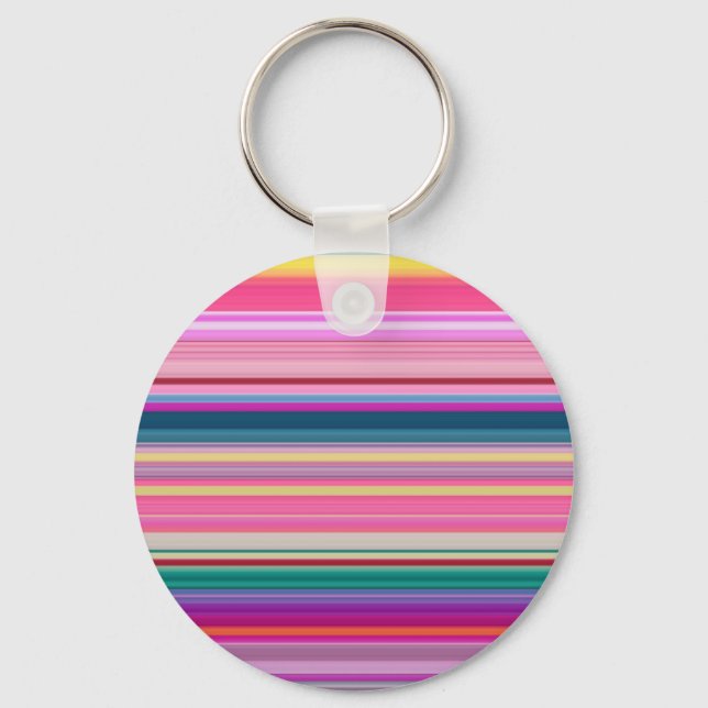 Retro multicolors stripes key ring (Front)