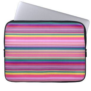 Retro multicolors stripes laptop sleeve