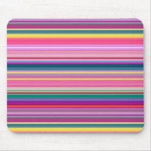 Retro multicolors stripes mouse pad