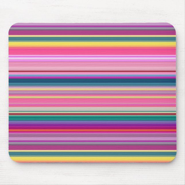 Retro multicolors stripes mouse pad (Front)