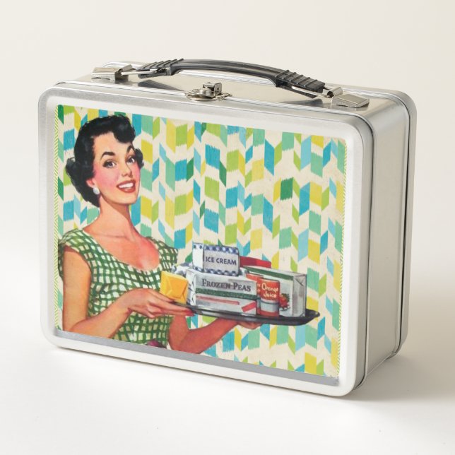 Retro Mum Metal Lunch Box (Front)