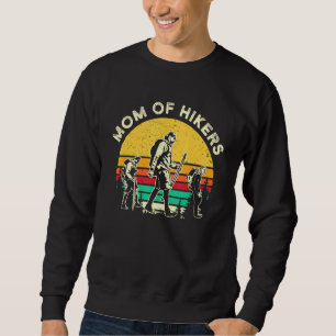 Retro Mum of Hiker Mother Daughter Son Hiking Part Sweatshirt