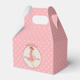 Retro Mummy Redhead 2 Baby Shower Party Favour Box