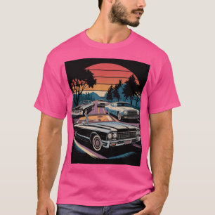 Retro Muscle Car Sunset T-Shirt – Classic American