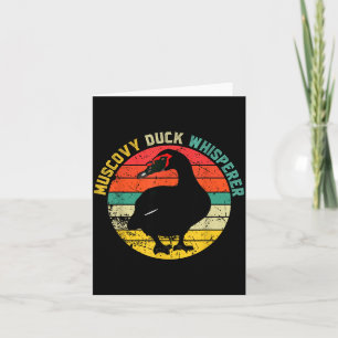 Retro Muscovy Duck Whisperer Funny Farmer Muscovy Card
