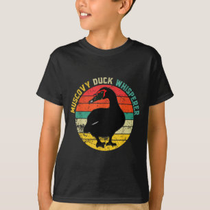 Retro Muscovy Duck Whisperer Funny Farmer Muscovy  T-Shirt
