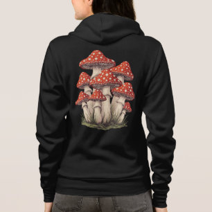 Retro Mushroom Cluster Art - Women’s Zip-Up Hoodie