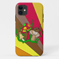 Retro Mushrooms Vintage Colours Pop Art