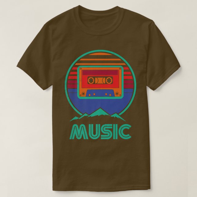 Retro Music Cassette 70s 80s Musician Singers Musi T-Shirt (Design Front)