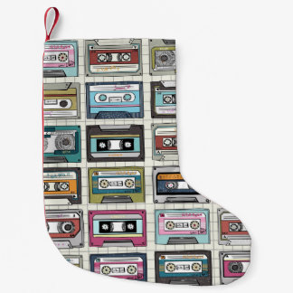 Retro Music Cassette: Nostalgic Icon Small Christmas Stocking