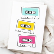 Retro music cassette tapes blank any occasion